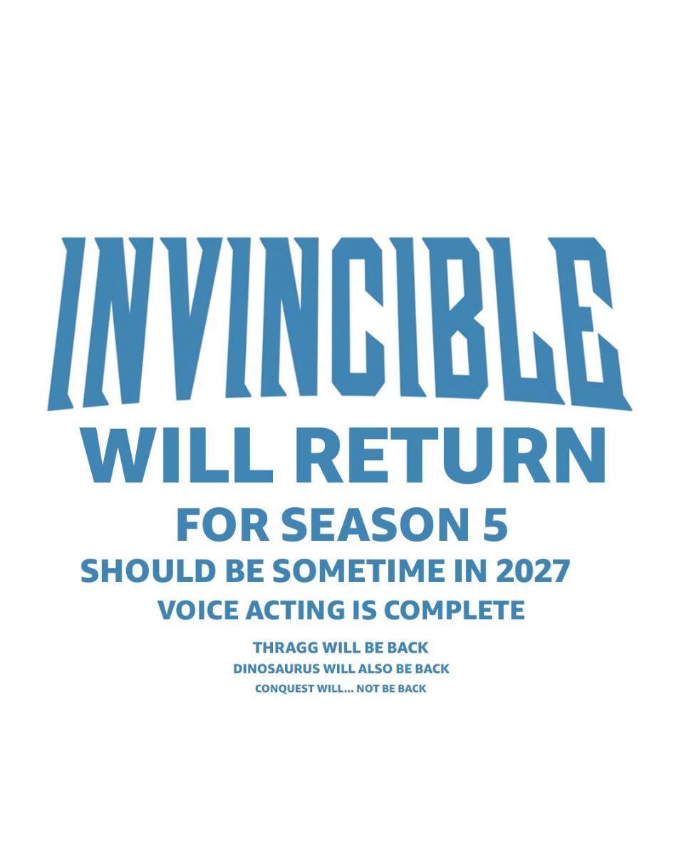 The fifth season of "Invincible" officially confirmed: release in 2027