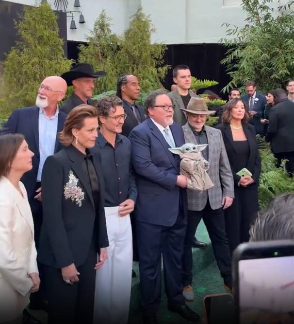 Baby Yoda appeared at the premiere of "The Mandalorian and Grogu"
